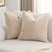 FUTEI Oatmeal Chenille Throw Pillow Covers 18x18 Inch Set of 2Soft Cozy Bound Edge Design Cushion CaseHome Decor for Couch Bed Living Room