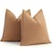 ZWJD Camel Pillow Covers 20x20 Set of 2 Chenille Throw Pillow Covers with Elegant Design Soft and Luxurious Decorative Throw Pillows for Couch Bed and Home Decor