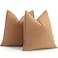 ZWJD Camel Pillow Covers 20x20 Set of 2 Chenille Throw Pillow Covers with Elegant Design Soft and Luxurious Decorative Throw Pillows for Couch Bed and Home Decor