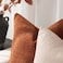 Foindtower Pack of 2 Soft Textured Throw Decorative Pillow Covers Lumbar Accent Solid Cushion Cover Cozy Farmhouse Pillow Case with Zipper for Couch Sofa Bed Living Room 12x20 Inch Burnt Orange