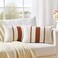 Fancy Homi Set of 2 Rust Boho Lumbar Decorative Throw Pillow Cover 12x20 Inch for Couch Bed Sofa Aesthetic Modern Organic Fall Room Decor Soft Cotton Cute Terracotta Farmhouse Cushion Case