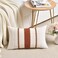 Fancy Homi Set of 2 Rust Boho Lumbar Decorative Throw Pillow Cover 12x20 Inch for Couch Bed Sofa Aesthetic Modern Organic Fall Room Decor Soft Cotton Cute Terracotta Farmhouse Cushion Case