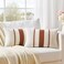 Fancy Homi Set of 2 Rust Boho Lumbar Decorative Throw Pillow Cover 12x20 Inch for Couch Bed Sofa Aesthetic Modern Organic Fall Room Decor Soft Cotton Cute Terracotta Farmhouse Cushion Case