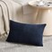 Fancy Homi 2 Packs Navy Blue Lumbar Decorative Throw Pillow Covers 12x20 Inch for Living Room Couch Rustic Farmhouse Boho Home Decor Soft Striped Corduroy Rectangle Accent Cushion Case 30x50 cm