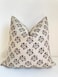 CANYON THEORY STUDIO Hand Block Print Pure Linen Throw Pillow Cover Handmade Vintage Cushion Cover Amber 20x20