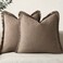 Foindtower Set of 2 Decorative Linen Fringe Throw Pillow Covers Cozy Boho Farmhouse Cushion Cover with Tassels Soft Accent Pillowcase for Couch Sofa Bed Living Room Home Decor 2626 Inch Light Brown