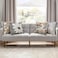 Baidast Brown Decorative Throw Pillow Covers 18x18 Set of 4 Brown and Grey Modern Daisy Floral Pillows Linen Pillow Covers for Couch Sofa Living Room