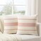 Fancy Homi Set of 2 Boho Pink Decorative Throw Pillow Cover 18x18 Inch for Couch Bed Sofa Aesthetic Modern Organic Farmhouse Home Decor Soft Cotton Cute Accent Macrame Woven Cushion Case