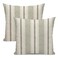 Yxuiyal Boho Pillow Covers 18x18 Set of 2 Sage Green Brown Stripes Throw Pillow Covers Outdoor Decoration Modern Abstract Decorative Pillowcase Farmhouse Linen Cushion Case Decor for Home Couch Sofa