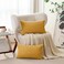 a moment Mustard Yellow Chenille Throw Pillow Covers 12x20 Inch Pack of 2 Modern Decorative Throw Pillow Covers Farmhouse Cross Covers Home Decor for Sofa Bedroom Living Room