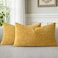 a moment Mustard Yellow Chenille Throw Pillow Covers 12x20 Inch Pack of 2 Modern Decorative Throw Pillow Covers Farmhouse Cross Covers Home Decor for Sofa Bedroom Living Room