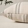 Hckot Hand Made Throw Pillow Covers 16x16 Set of 2 Striped Pillow Covers Textured Linen Decorative Pillows Square Cushion Covers for Sofa Couch Bed Living Room Farmhouse Decor