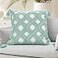 LOOPUINHOM Boho Pillow Covers 18X18 Inch Boho Tufted Throw Pillow Covers Decorative Tassels Cushion Cover Farmhouse Pillow Case for Couch Sofa Bed Living Room Bedroom Aqua Green