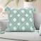 LOOPUINHOM Boho Pillow Covers 18X18 Inch Boho Tufted Throw Pillow Covers Decorative Tassels Cushion Cover Farmhouse Pillow Case for Couch Sofa Bed Living Room Bedroom Aqua Green