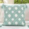LOOPUINHOM Boho Pillow Covers 18X18 Inch Boho Tufted Throw Pillow Covers Decorative Tassels Cushion Cover Farmhouse Pillow Case for Couch Sofa Bed Living Room Bedroom Aqua Green
