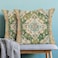 Gohdiwh Green Boho Pillow Covers 16x16 Set of 2 Carpet Rug Design Decorative Boho Throw Pillows Linen Farmhouse Bohemian Cushion Pillow Covers for Sofa Couch Outdoor Decor