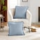 Ohocut Scalloped Pillow Cover Pack of 2 Spring Chenille Decorative Throw Pillow Covers Cute Boho Couch Pillow Covers Aesthetic Funky Preppy Pillow Cases for Sofa Living Room Misty Blue 18x18 Inch