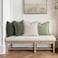 MIULEE Decorative Couch Pillow Covers Neutral Linen Fringe Throw Pillows Set of 4 Boho Farmhouse Accent Cushions for Bed Sofa Living Room Spring Home Decor 18x18 Inch BeigeSage Green