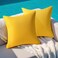 Premillow Outdoor Pillow Covers Set of 2 Decorative Farmhouse Waterproof Pillow Covers Solid Linen Pillowcase Cushion Covers for Patio Garden Balcony Couch Sofa 18x18 inch Yellow