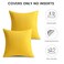 Premillow Outdoor Pillow Covers Set of 2 Decorative Farmhouse Waterproof Pillow Covers Solid Linen Pillowcase Cushion Covers for Patio Garden Balcony Couch Sofa 18x18 inch Yellow