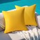 Premillow Outdoor Pillow Covers Set of 2 Decorative Farmhouse Waterproof Pillow Covers Solid Linen Pillowcase Cushion Covers for Patio Garden Balcony Couch Sofa 18x18 inch Yellow