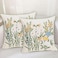Pilmandu Set of 2 Embroidered Decorative Throw Pillow Covers Couch Square Pillowcases Cushion for Bedroom Sofa Farmhouse Decor 18x18 Inch Yellow Daisy