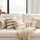 MIULEE Set of 2 Neutral Boho Decorative Pillow Covers 18x18 Inch Farmhouse Rustic Couch Throw Pillows Modern Spring Cotton Cushion Covers Retro Cute Macrame Woven Home Decor for Bed Sofa Chair