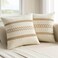MIULEE Set of 2 Neutral Boho Decorative Pillow Covers 18x18 Inch Farmhouse Rustic Couch Throw Pillows Modern Spring Cotton Cushion Covers Retro Cute Macrame Woven Home Decor for Bed Sofa Chair