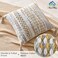 AmHoo Chenille Striped Textured Boho Throw Pillow Covers Aesthetic with Tassels Woven Decorative Pillow Case for Couch Bed Sofa Bedroom Modern Funky 18 x 18Inch Grey