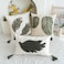 VANNCIO Linen Green Leaf Throw Pillow Cover Square Pillowcase with Tufted Tropical Palm Leaves Modern Decorative Cushion Sham for Rustic Spring Summer Home Outdoor Decor 18x18 inches 1PCS