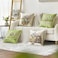 AVOIN colorlife Bless Our Home Eucalyptus Leaves Throw Pillow Covers 18 x 18 Inch Spring Truck Cushion Case for Home Sofa Couch Set of 4