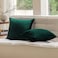 JIAHANNHA Velvet Green Throw Pillow Covers Pack of 2 Decorative Soft for Couch Sofa Bedroom Livingroom Car 1616 Inches
