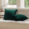 JIAHANNHA Velvet Green Throw Pillow Covers Pack of 2 Decorative Soft for Couch Sofa Bedroom Livingroom Car 1616 Inches