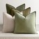 MIULEE Green and White Pillow Covers Pack of 4 Decorative Natural Solid Throw Pillow Covers Soft Accent Boho Farmhouse Couch Pillowcases Modern Spring Decor for Living Room Bed Sofa 18x18 Inch
