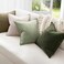 MIULEE Green and White Pillow Covers Pack of 4 Decorative Natural Solid Throw Pillow Covers Soft Accent Boho Farmhouse Couch Pillowcases Modern Spring Decor for Living Room Bed Sofa 18x18 Inch