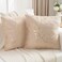 JELLYMONI Sparkling Decorative Pillow Covers Set of 2 18 x 18 inch Glitter Decorative Pillow Shams for Couch Sofa Bed Soft Sparkling Metallic Home Dcor Gold Champagne