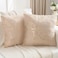 JELLYMONI Sparkling Decorative Pillow Covers Set of 2 18 x 18 inch Glitter Decorative Pillow Shams for Couch Sofa Bed Soft Sparkling Metallic Home Dcor Gold Champagne