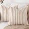 Pallene Faux Fur Plush Throw Pillow Covers 26x26 Set of 2 Luxury Soft Fluffy Striped Decorative Pillow Covers for Sofa Couch Living Room Apricot
