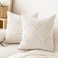 LILEPOY Boho Throw Pillow Covers 20x20 Set of 2 Neutral Decorative Textured Cushion Case Farmhouse Pillowcase Modern Square Pillow Covers for SofaCouch Living RoomBeige and Green