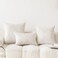 LILEPOY Boho Throw Pillow Covers 20x20 Set of 2 Neutral Decorative Textured Cushion Case Farmhouse Pillowcase Modern Square Pillow Covers for SofaCouch Living RoomBeige and Green