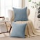 a moment Blue Chenille Throw Pillow Covers 20x20 Inch Pack of 2 Modern Decorative Throw Pillow Covers Farmhouse Cross Covers Modern Home Decor for Sofa Bedroom Living Room