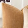 Foindtower Set of 2 Soft Textured Chenille Throw Decorative Pillow Covers Square Accent Solid Cushion Cover Neutral Farmhouse Pillow Case for Couch Sofa Bedroom Living Room 18x18 InchGolden Brown