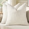 decorUhome Summer Cream White Chenille Throw Pillow Covers 18x18 Set of 2 Textured Cozy Slubby Couch Pillow Covers Modern Farmhouse Boho Decorative Pillow Cases for Bed Sofa Living Room
