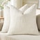 decorUhome Summer Cream White Chenille Throw Pillow Covers 18x18 Set of 2 Textured Cozy Slubby Couch Pillow Covers Modern Farmhouse Boho Decorative Pillow Cases for Bed Sofa Living Room