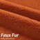 Pallene Faux Fur Plush Throw Pillow Covers 18x18 Set of 2 Soft Fluffy Couch Pillow Covers for Living Room Rust