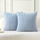 FUTEI Light Blue Throw Pillow Covers 18x18 Inch Set of 2Furry Faux Fur Teddy Boucle Textured Cushion CoversSoft Fluffy Decorative Pillow CaseHome Decor for Couch Bed Living Room Office Car