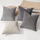 MIULEE Pack of 4 Neutral Grey Gradient Decorative Throw Pillow Covers 18x18 Inch Soft Boho Striped Corduroy Pillow Covers Modern Farmhouse Home Decor for Sofa Living Room Couch Bed