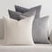 MIULEE Pack of 4 Neutral Grey Gradient Decorative Throw Pillow Covers 18x18 Inch Soft Boho Striped Corduroy Pillow Covers Modern Farmhouse Home Decor for Sofa Living Room Couch Bed