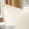 decorUhome Summer Corduroy Cream White Throw Pillow Covers 20x20 Set of 2 Decorative Soft Boho Farmhouse Couch Pillow Covers for Living Room Bed Sofa Broadside Striped Pillow Cases
