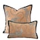 HERAYLI Premium Series Snow Leopard Throw Pillow Covers Animal Jacquard Cushion Cases for Home Decor Chenille Velvet DoubleSided Designs Brown Yellow 18 x 18 inch Covers Only